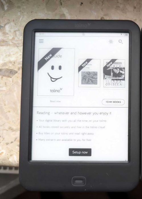 Ebook reader Tolino Shine 2HD ,5000 carti in romana,iluminat