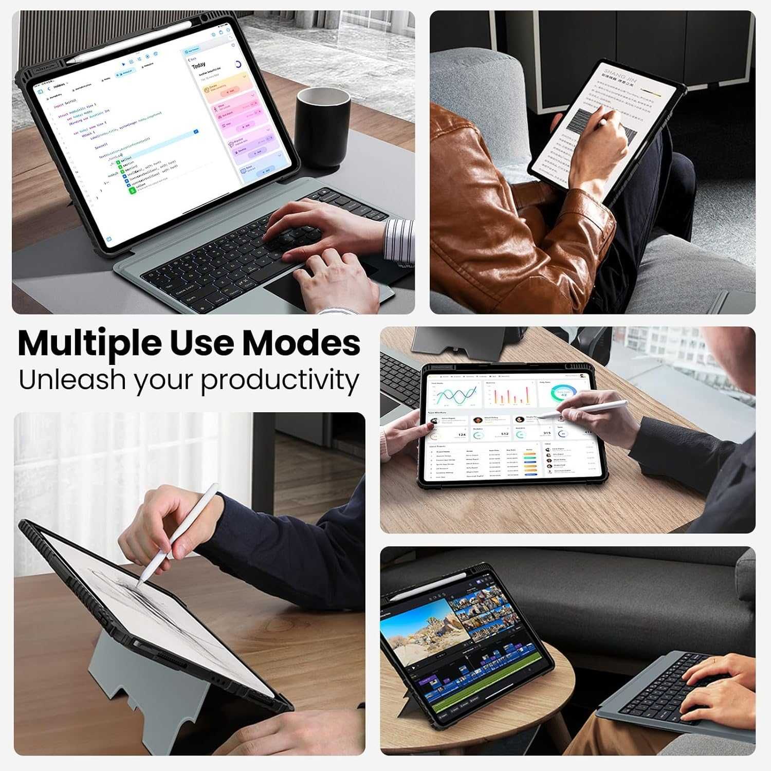 Калъф Nillkin за iPad Pro 11 инча (M4, 2024) с подвижна клавиатура