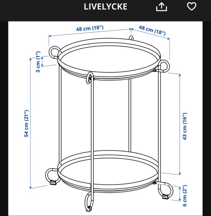 Măsuță Ikea Livelycke