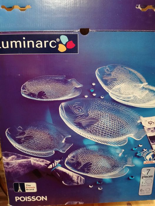 Люминарк тарелки рыбка посуда