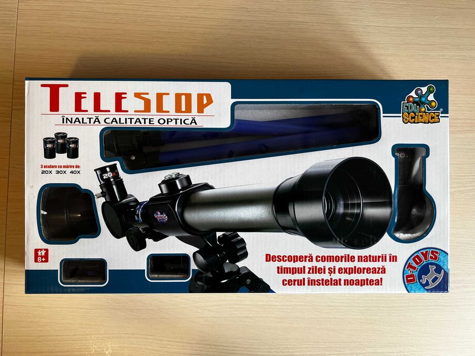 Telescop pentru copii EduScience 20x, 30x, 40x