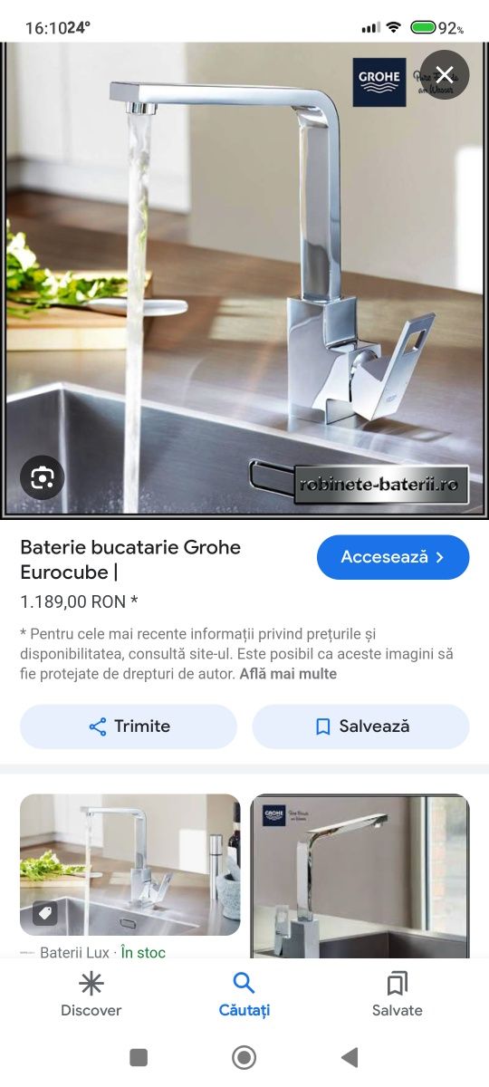 Baterie Lavoar Grohe Eurocube