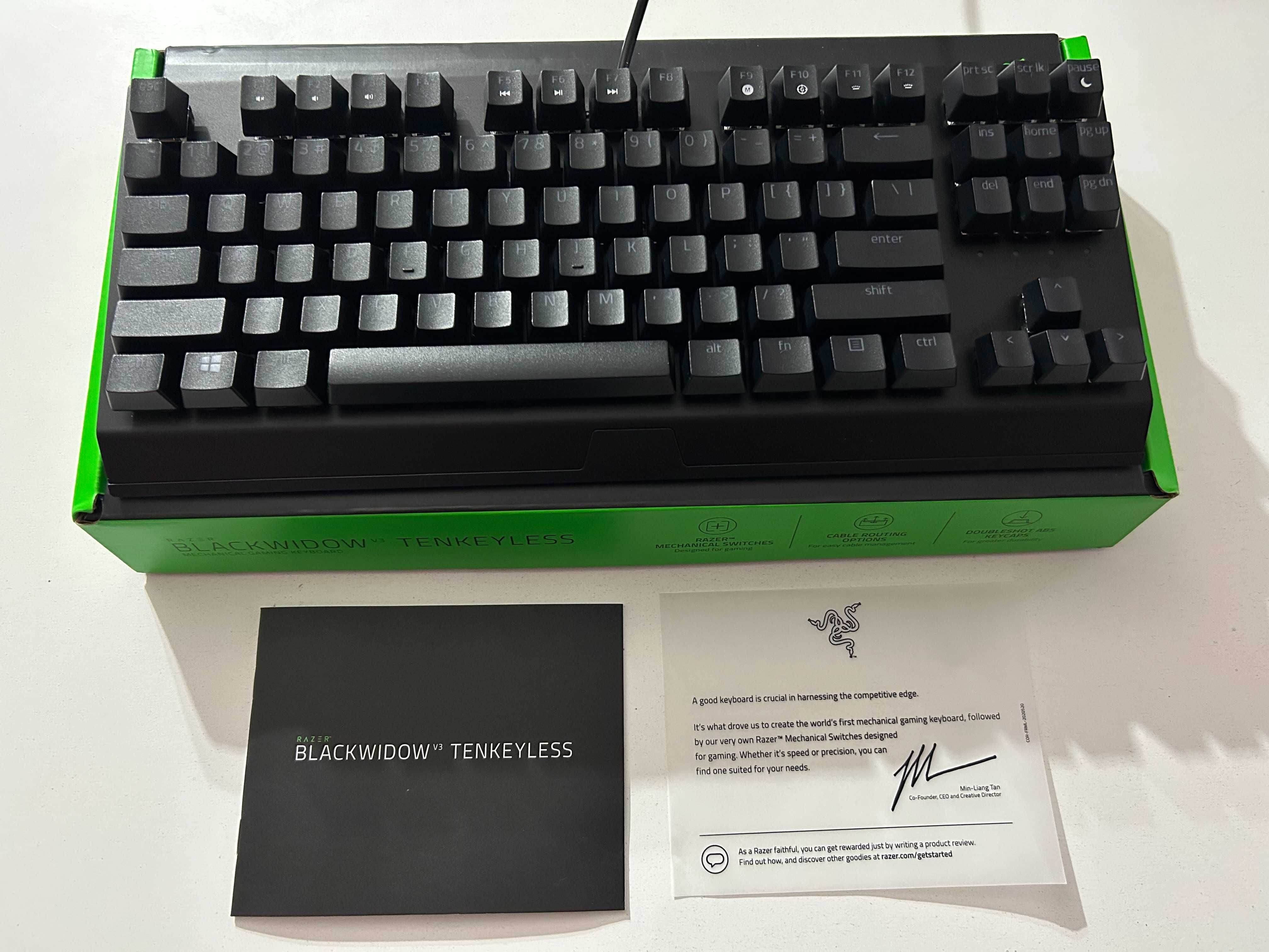 Геймърска механична клавиатура Razer BlackWidow V3 Tenkeyless Черна