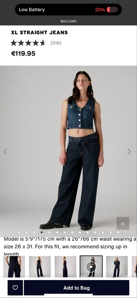 Дънки LEVIS; модел XL straight; размер 28