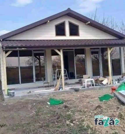 Cabana tip A Frame si casa din structura de lemn de vanzare mp 71