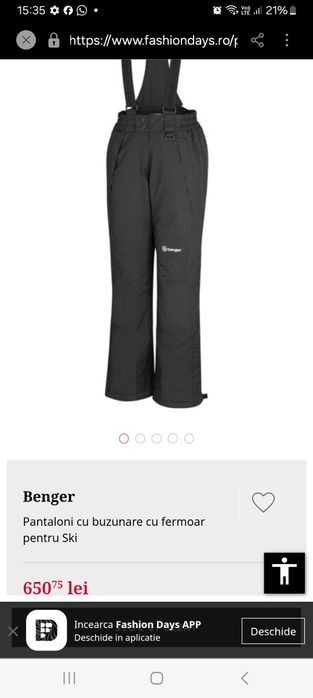 Pantalon ski Benger