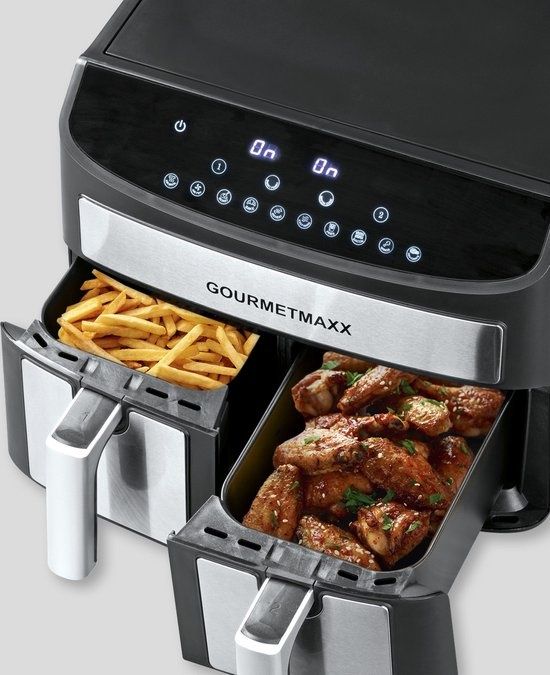 Gourmet Maxx 7L двукамерен фритюрник с горещ въздух, 2400 W