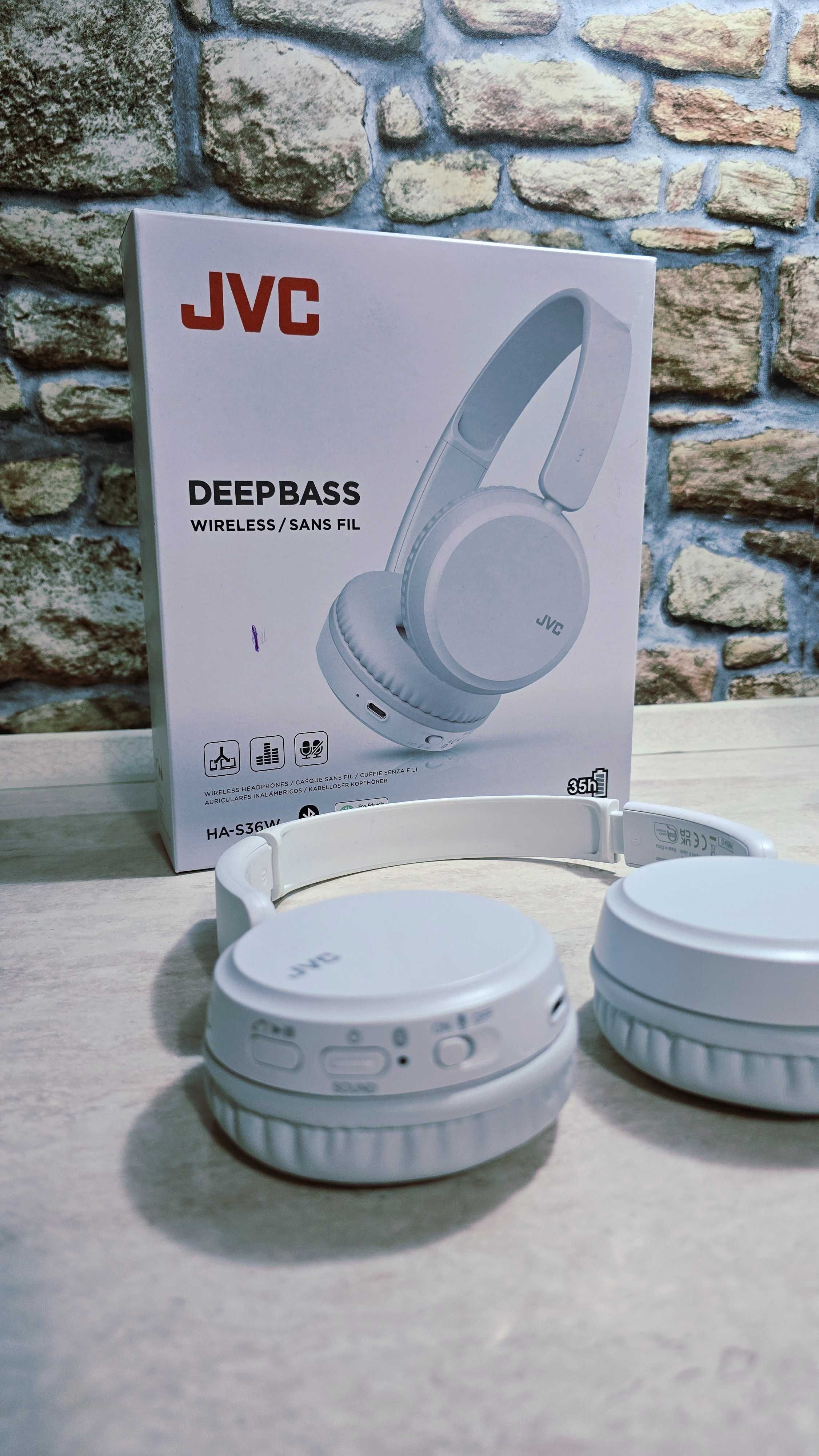 Casti JVC HA-S36W-W-U, Bluetooth, On- Ear, Microfon, alb