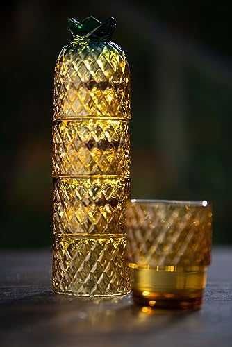 Нов комплект от 4 броя чаши с дизайн на ананас за напитки Подарък дом