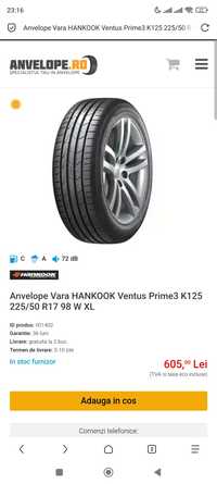 Anvelopa Hankook Ventus Prime 3 225 50 17 Vara DOT 2021