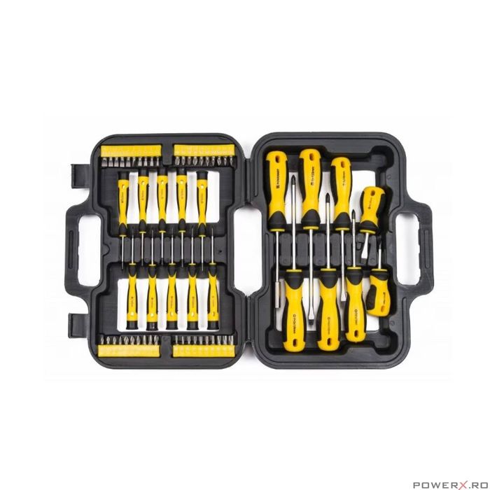 Set 58 de surubelnite in trusa biti, Powermat