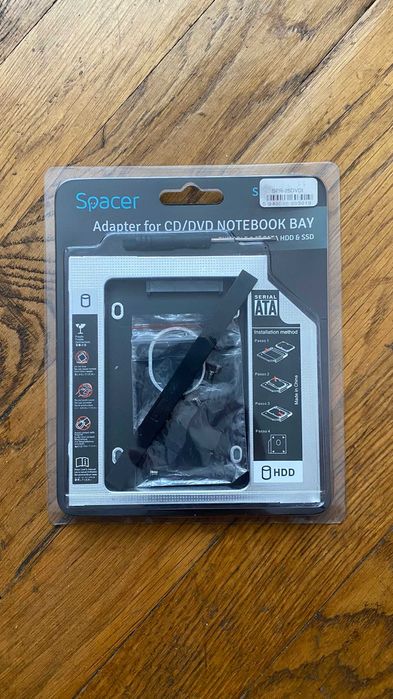 Adaptor HDD/SSD Caddy Spacer pentru laptop 9mm