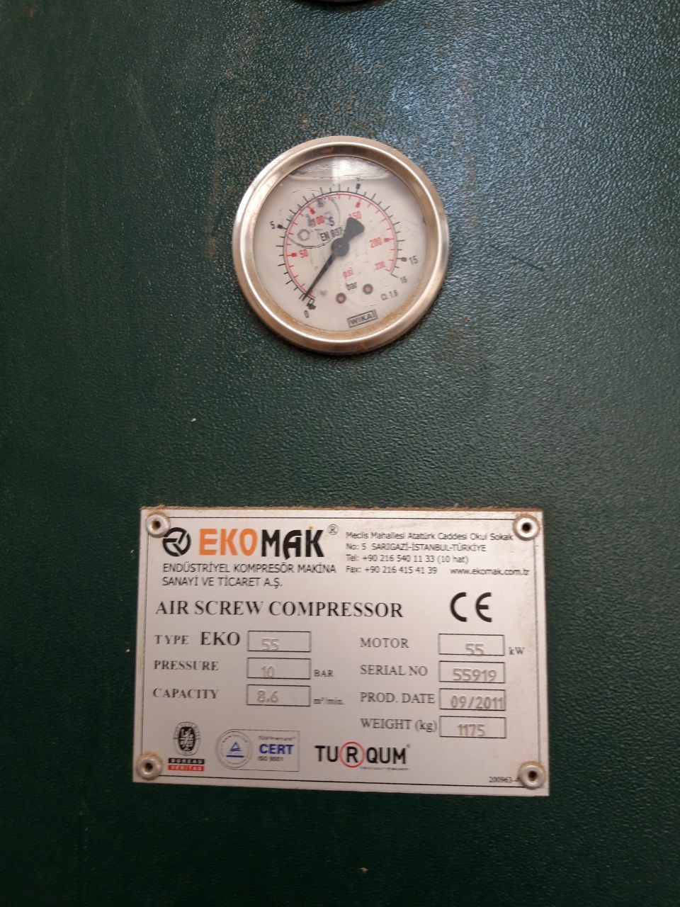 Компрессор Ekomak EKO 55 CD 10 б/у