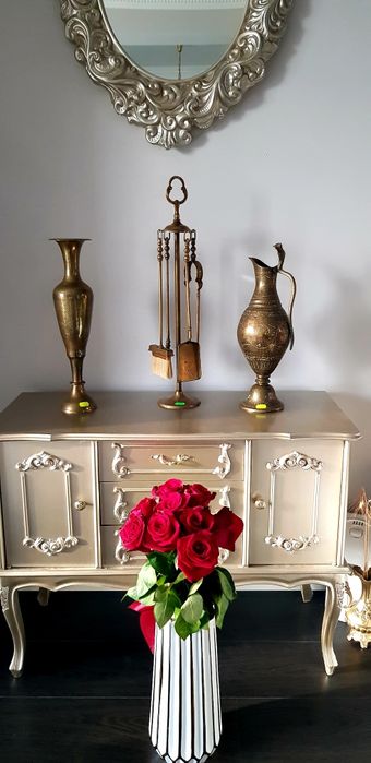 Carafa/ustensile semineu vechi din bronz și alamă