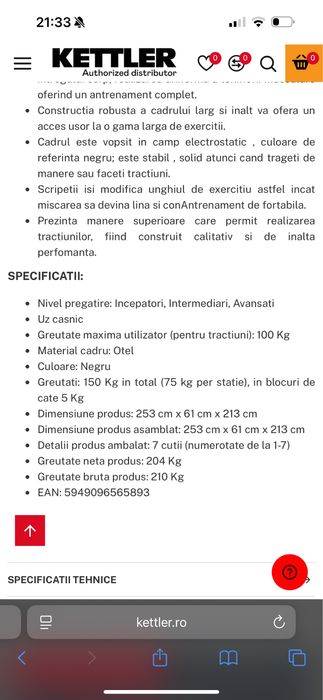 Vand aparat fitness - techfit crossover cx-7500