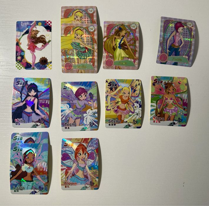 Карты winx и куклы my little pony