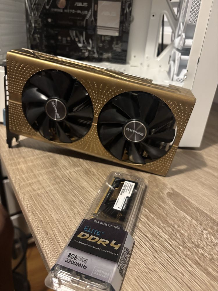 Бял Геймърски компютър i5 6500, Rx580, 12ram, 256 Ssd , 600W