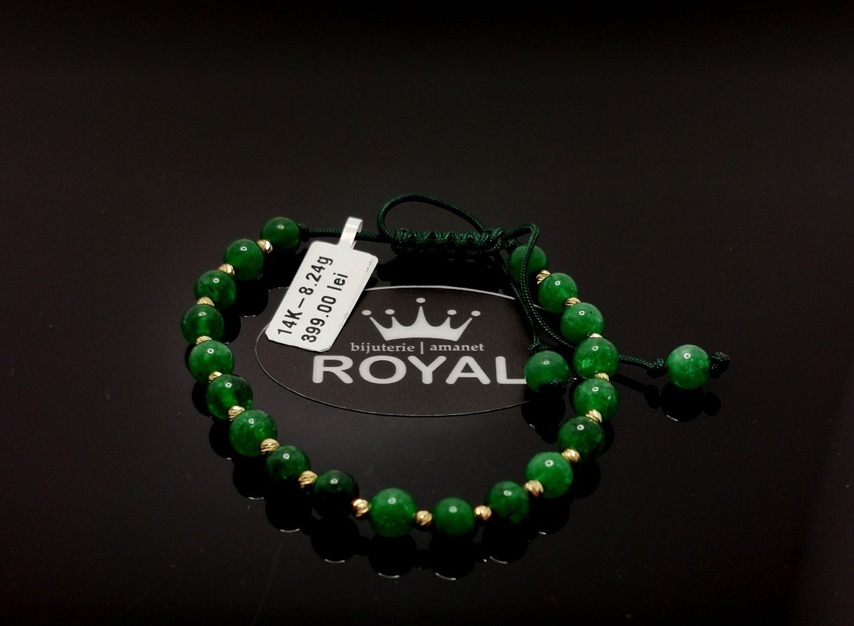 Bijuteria Royal bratara șnur din aur 14k 8.24 gr