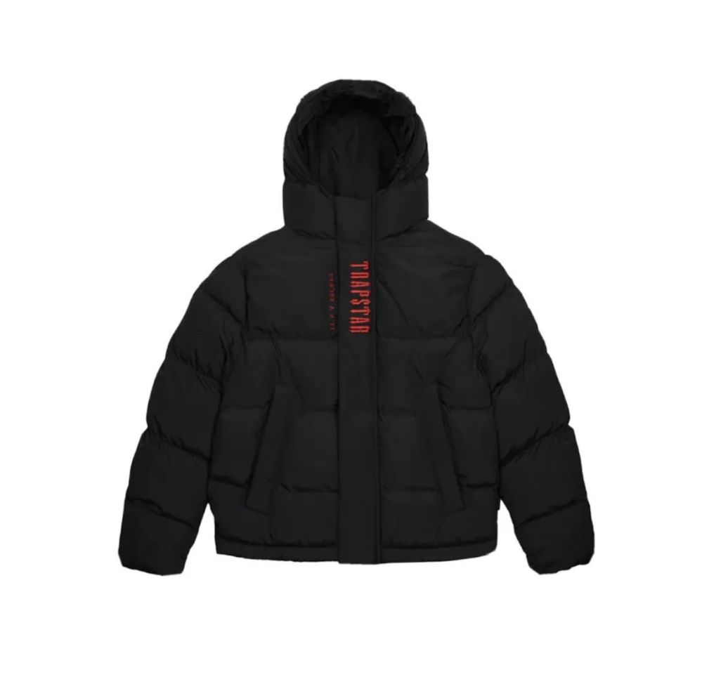 Trapstar яке. Decoded Hooded Puffer 2.0 Jacket Red black