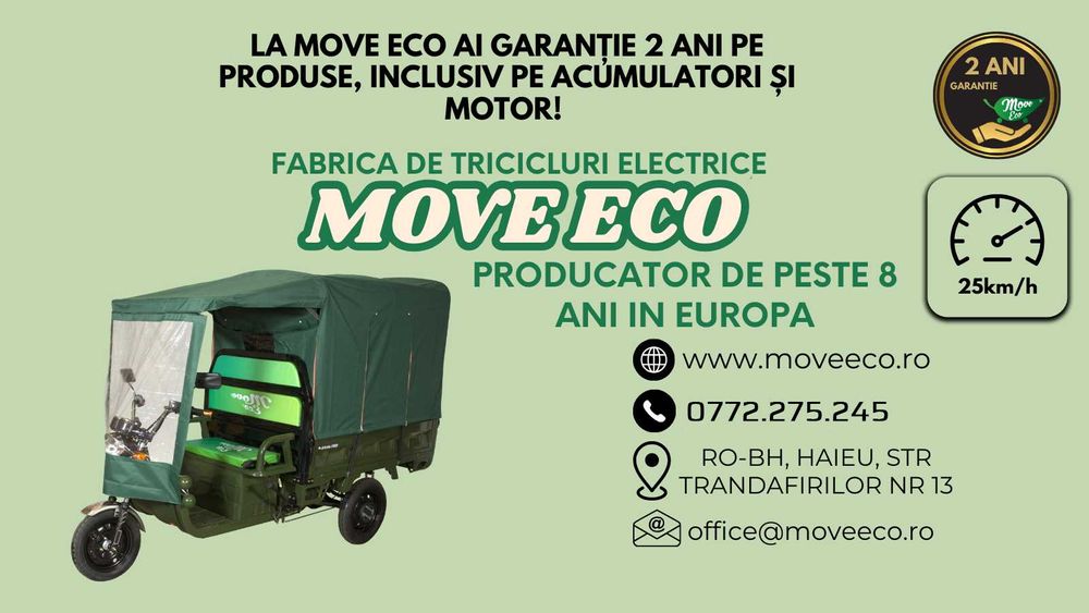 Triciclu Electric Basculabil / EEC (omologat) 60V-45AH