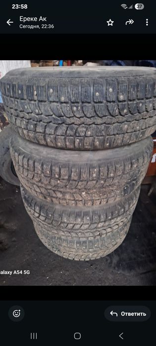 Продам зимние шины с дисками сто девяносто 5*65r 15