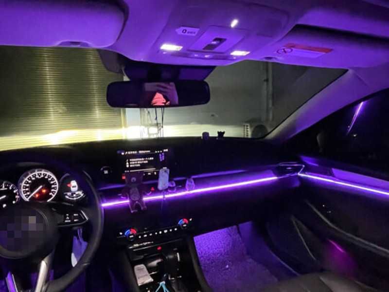 Lumini ambientale auto RGB 18 piese cu aplicatie