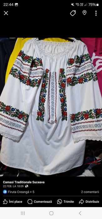 Camasi Traditionale cu margele cusute manual disponibile
