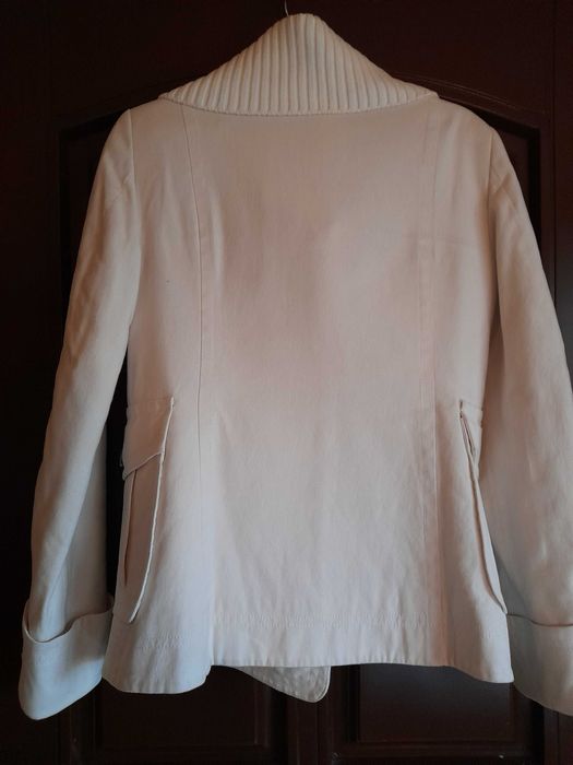 Haina scurta dama, alba material bumbac 100 %, captuseala matlasata S