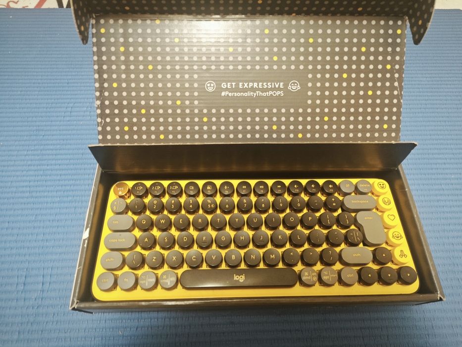 Tastatura mecanică Wireless Logi POP Keys Emoji, Blast Yellow
