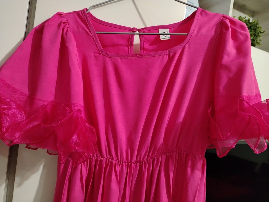 Reducere! Salopetă SHEIN, 10 ani, impecabilă, roz fucsia, impecabilă