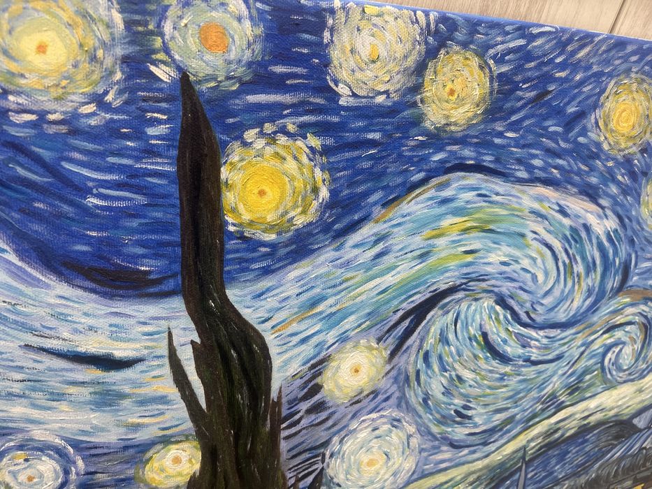 Starry night reproducere proprie ulei pe panza Van Gogh