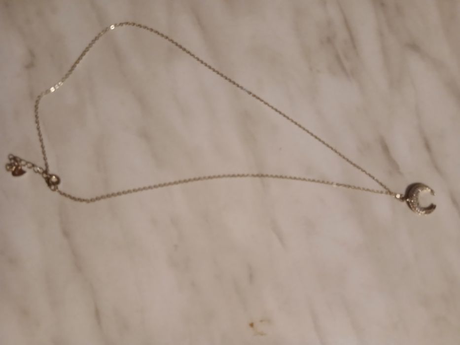 Lănțișor argint suflat cu aur