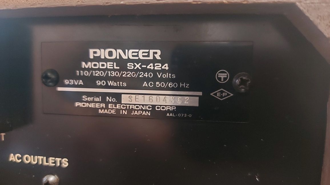 receiver vintage Pioneer sx 424