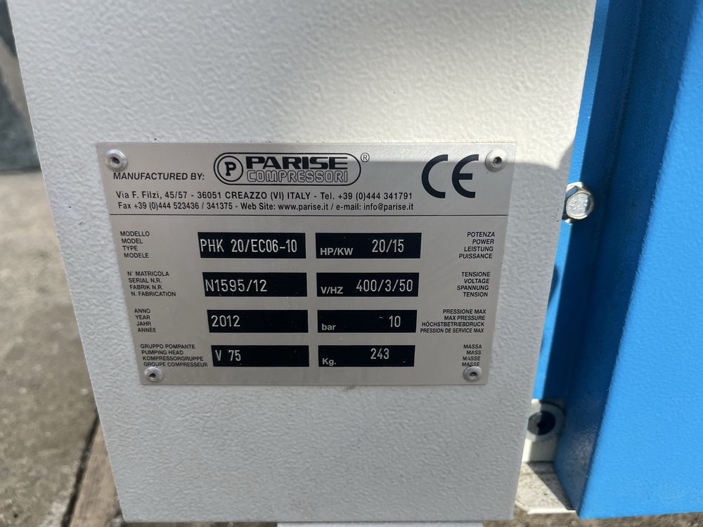 Винтов компресор Parise PHK 15Kw