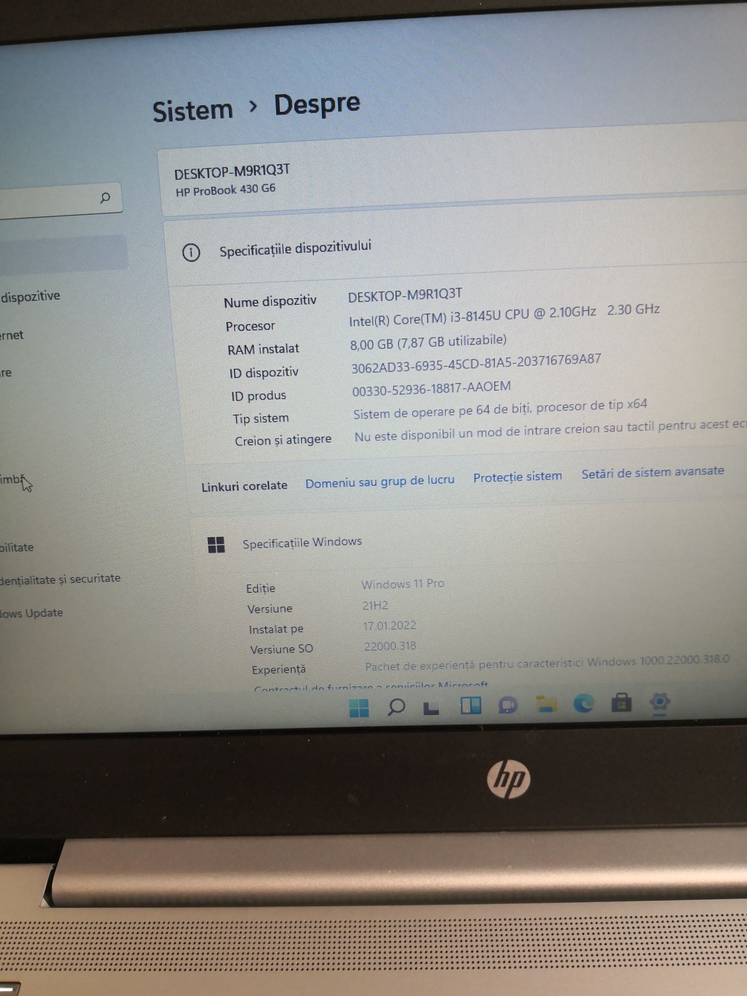 HP ProBook 640 G3 procesor i5 generația 7