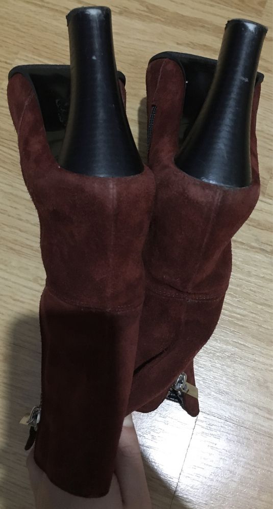 Botine mar 37 piele intoarsa