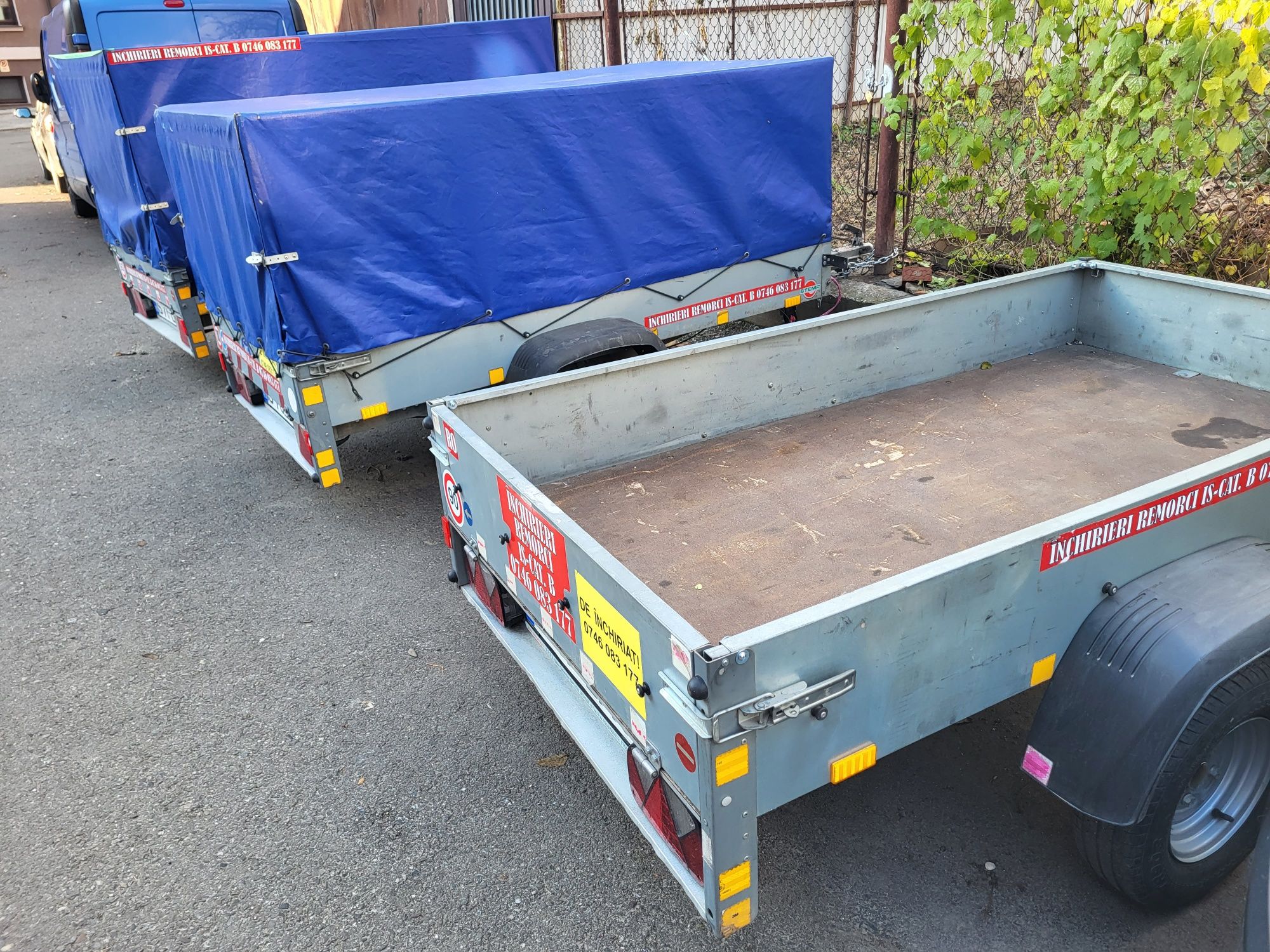 Închiriez/Închiriere remorca 750kg,ATW ,CAT.B, 40lei/24 ore,Tatarasi