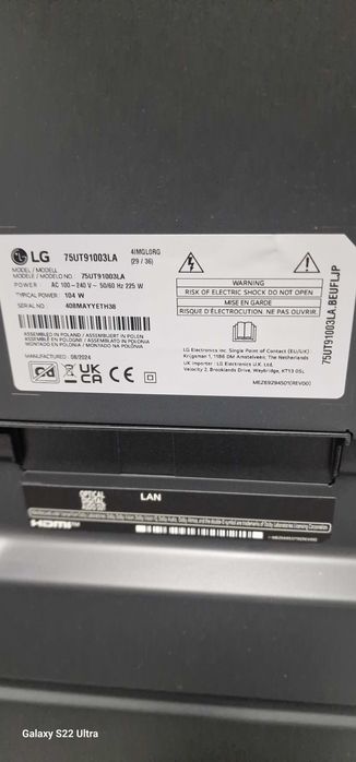 Tv LG ecran spart colț 189 cm nou-nout