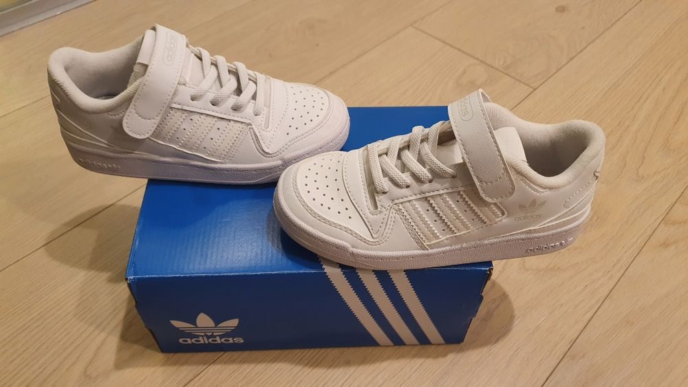 ADIDAS Scoala Forum Low C copii unisex albi nr 30.5 NOI Curier OLX