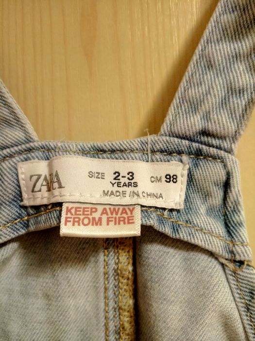 Sarafan blugi-Zara-pt.fete 2-3 ani(98 cm)
