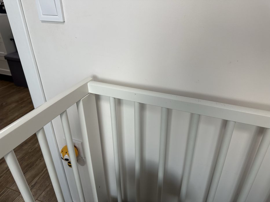 Бебешко креватче(кошара), 60x120 см, бяло