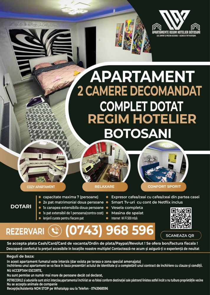 Apartamente Regim Hotelier Botosani cazare low cost sau lux Jacuzzi