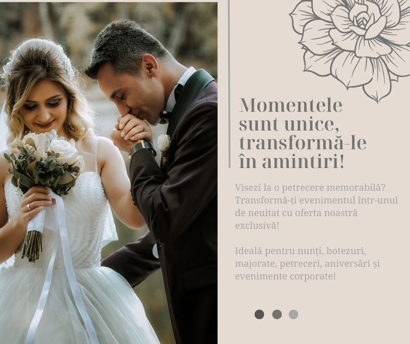 Photo booth, mașină fum greu, artificii, cabina foto evenimente