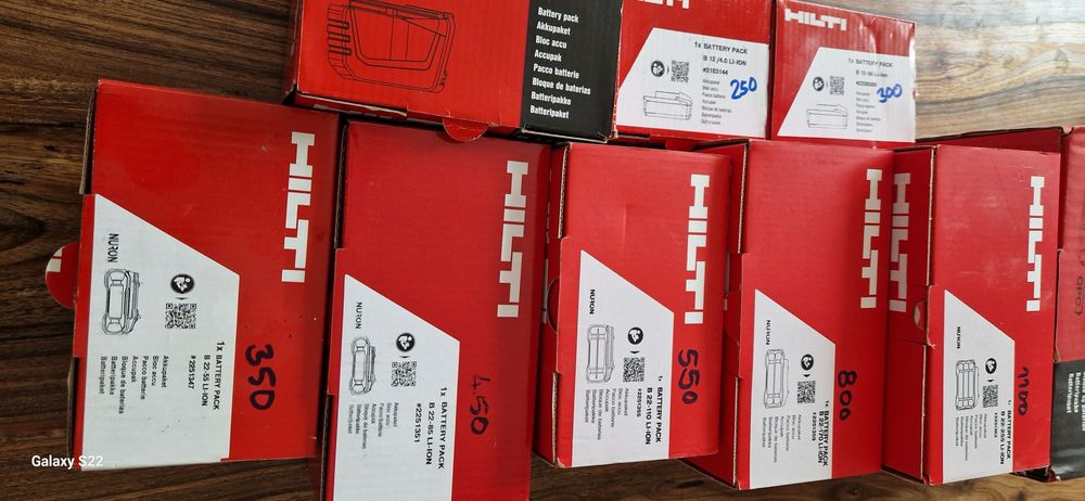 Hilti set acumulatori  pentru scule electrice