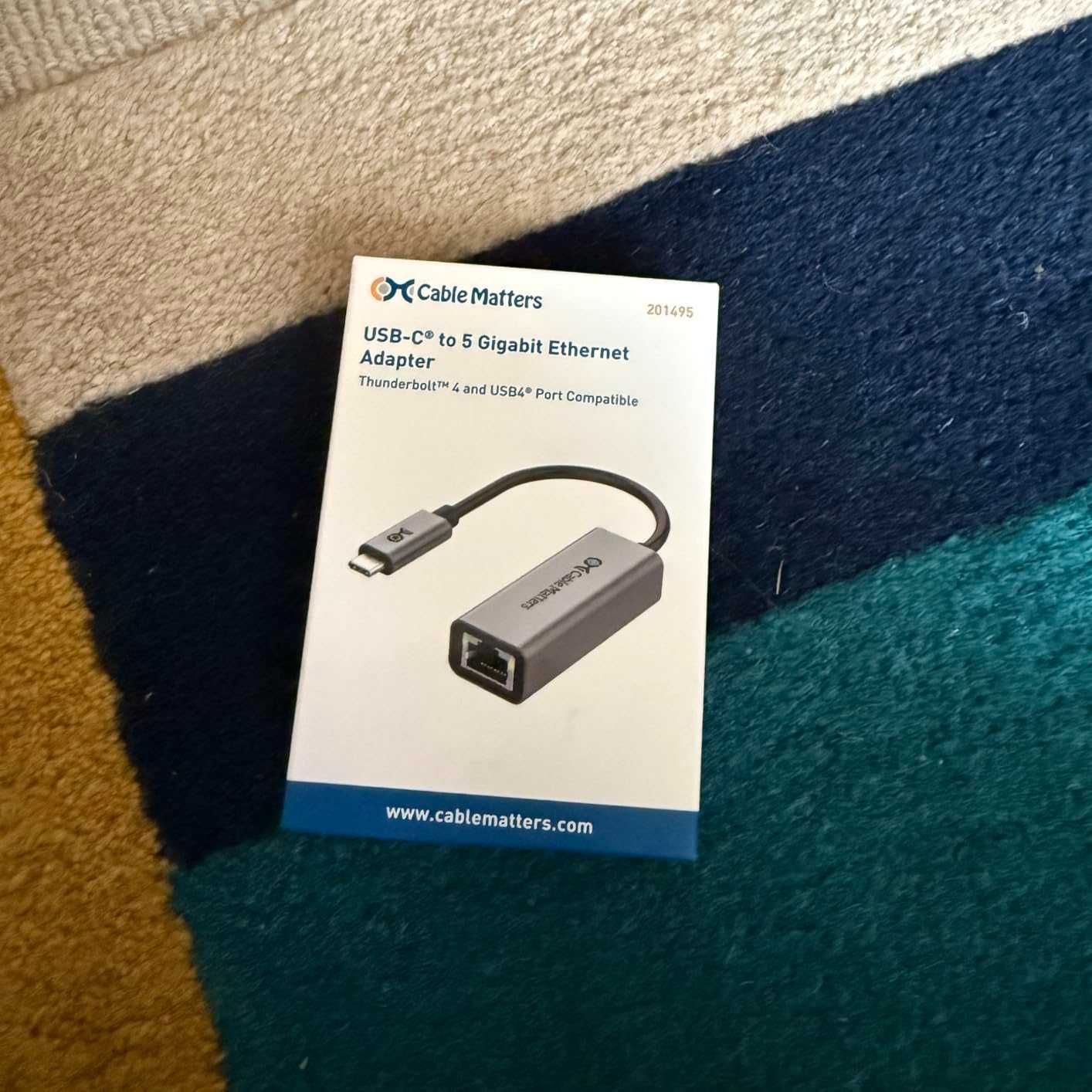 Cable Matters USB C към 5Gb Ethernet адаптер, USB 4, Thunderbolt 4/5