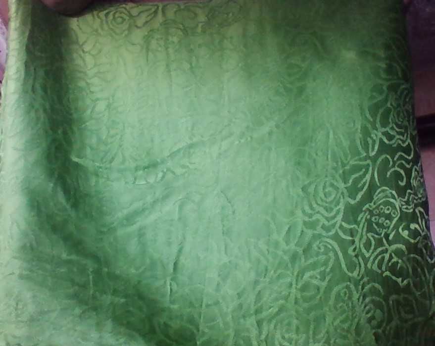 Луксозен Плат Сатен,цвят зелен ,син