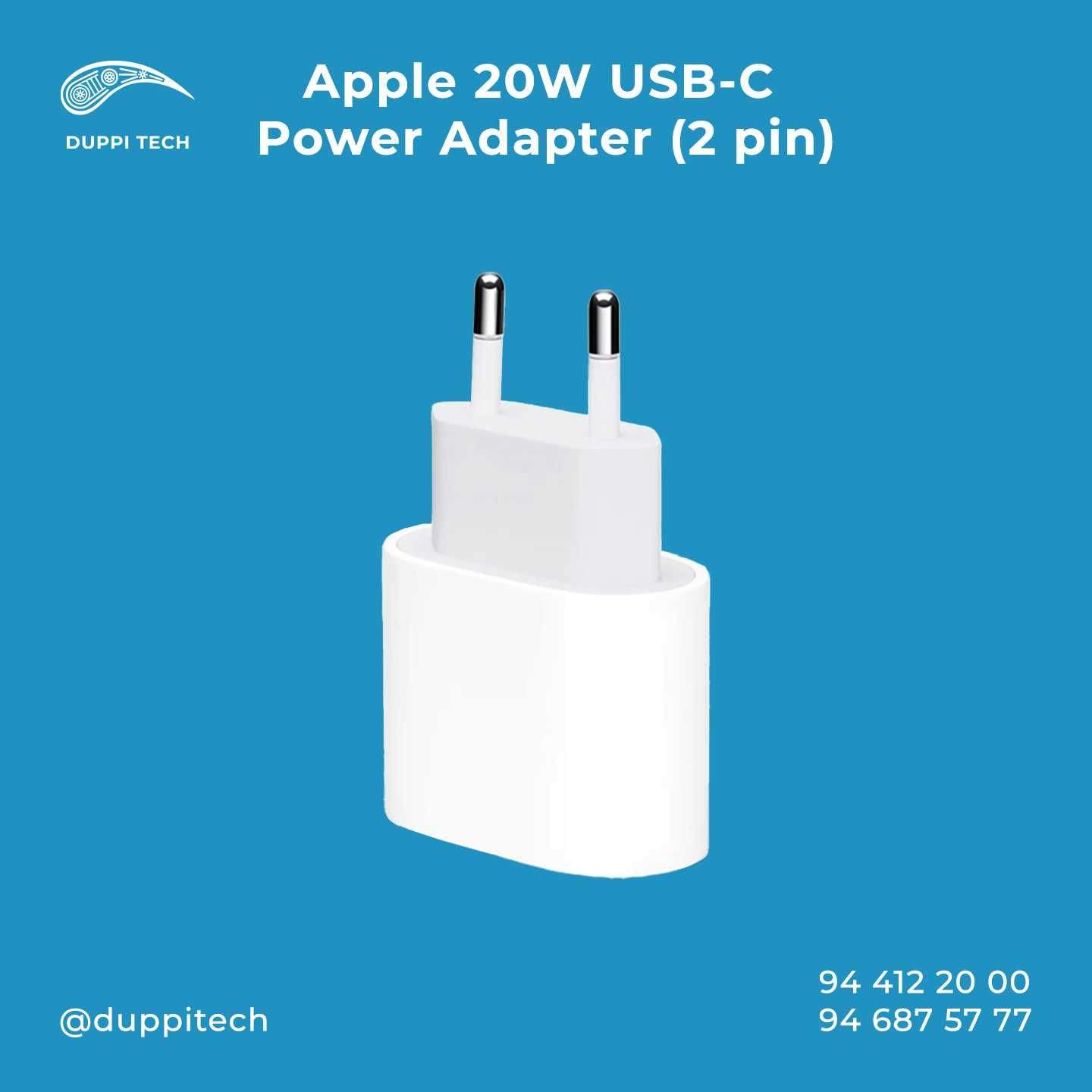 Apple 20W USB-C Power Adapter (2 pin) Зарядное устройство (Original)