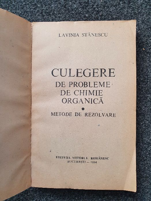 PROBLEME de CHIMIE ORGANICA - Lavinia Stanescu 1994