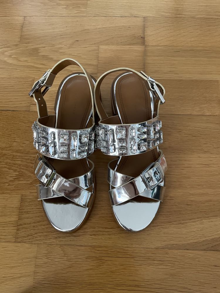 Sandale argintii Zara