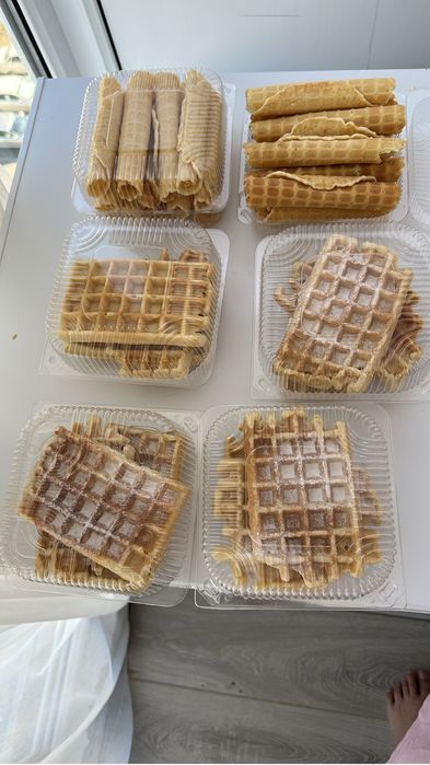Домашние вафли и венские вафли